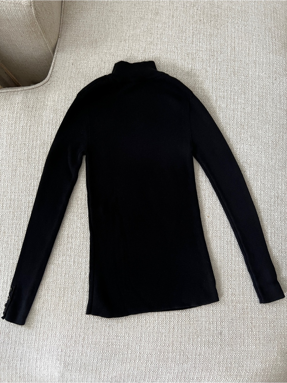 Sezane Black Slim Fit Turtleneck Sweater size XS